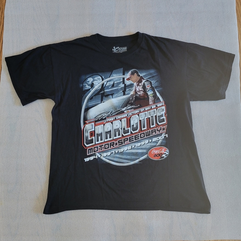 Nascar Jeff Gordon Coca Cola 600 Men's Black XL T-Shirt Charlotte Motor Speedway